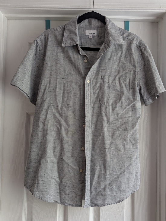 Sonoma Other - Sonoma Light Grey Short-Sleeve Button-Down Shirt
